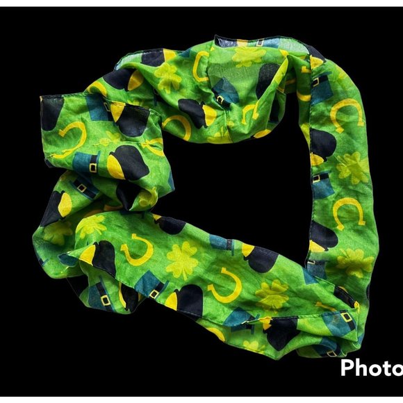 Retro Infinity St Patrick's Scarf Pot of Gold Parade Irish Party 34 L x … - Picture 4 of 12
